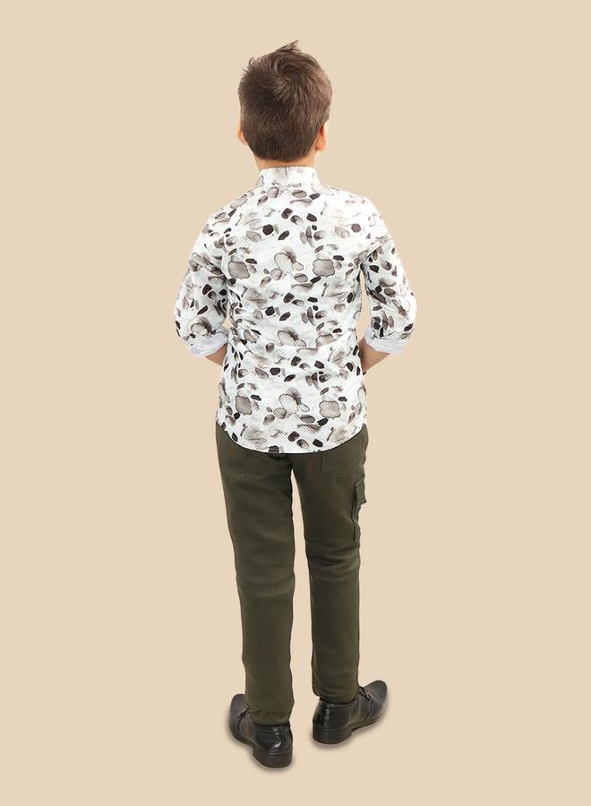 تي اس تريندس طقم قميص وبنطلون مطبوع بأزرار من تس تريندز - Image 4