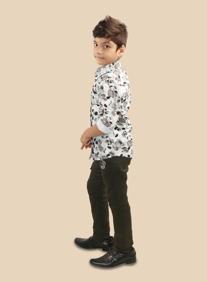 تي اس تريندس طقم قميص وبنطلون مطبوع بأزرار من تس تريندز - Image 2