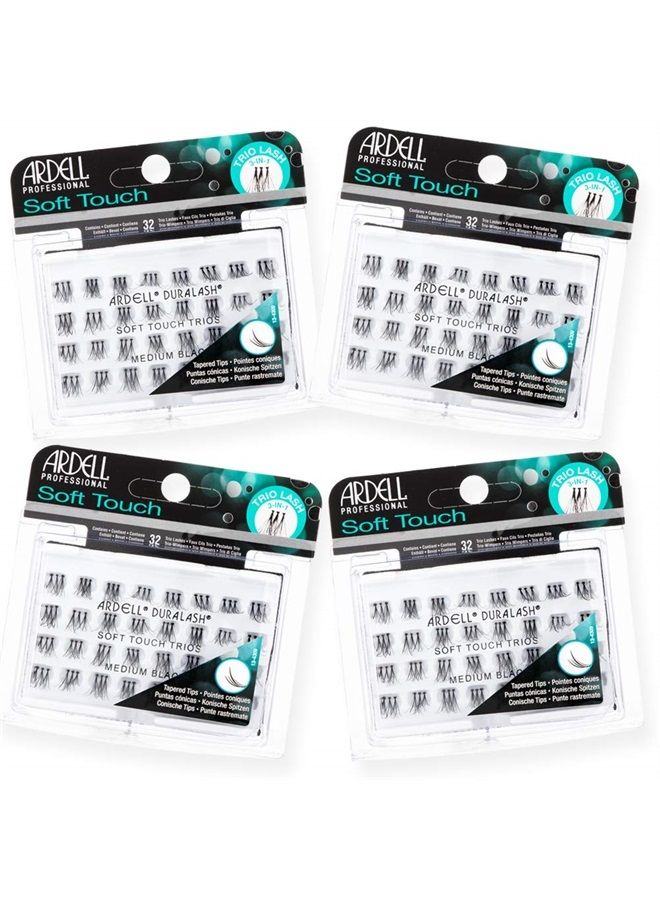 ARDELL False Eyelashes Soft Touch Trios Individuals Medium Black 4 Pack - Image 1