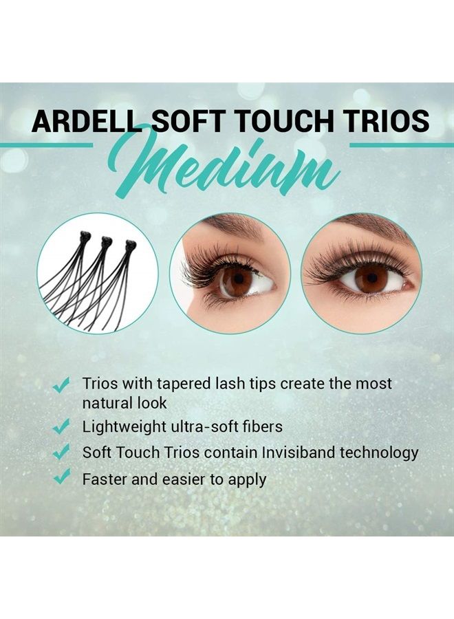 ARDELL False Eyelashes Soft Touch Trios Individuals Medium Black 4 Pack - Image 2