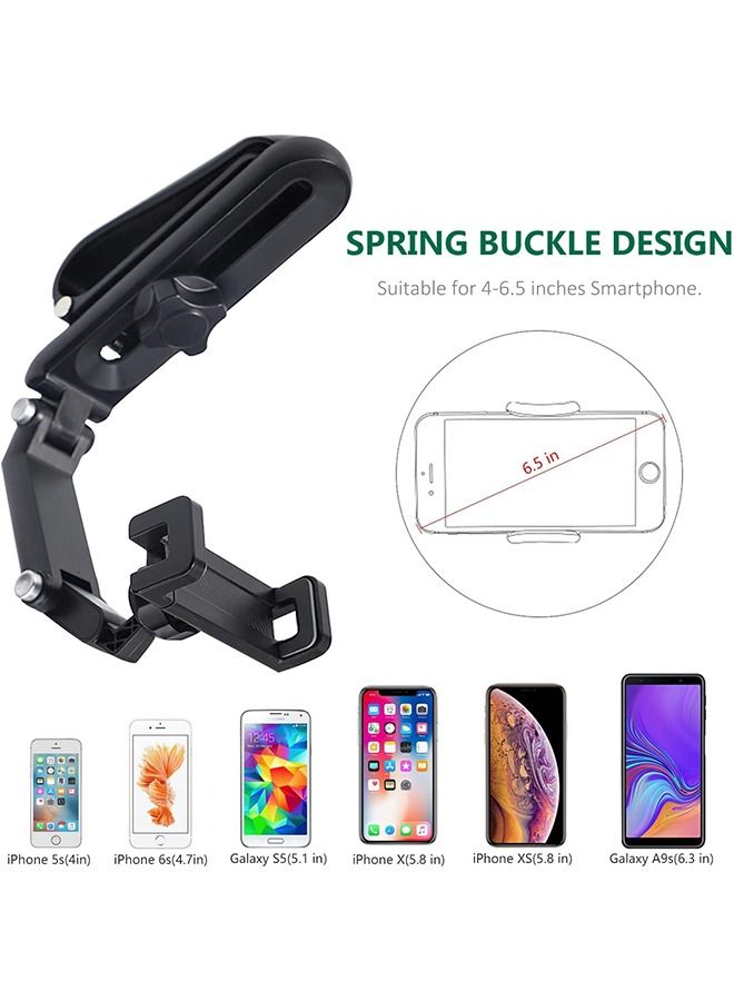 Arabest Car Phone Holder for Sun Visor, 1080° Rotatable Sun Visor Car Phone Mount Foldable Dashboard Phone Holder for Car, Universal Adjustable Spring Clip Car Cell Phone Stand for All Phone - Image 5