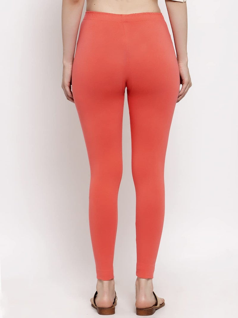 TREND LEVEL Soft Stretchable Cotton Ankle Length Leggings for Women (XL, Gajri) - Image 2