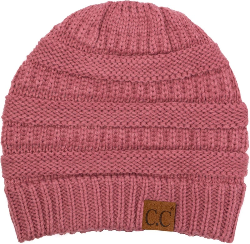 Trendy Warm Chunky Soft Stretch Cable Knit Beanie