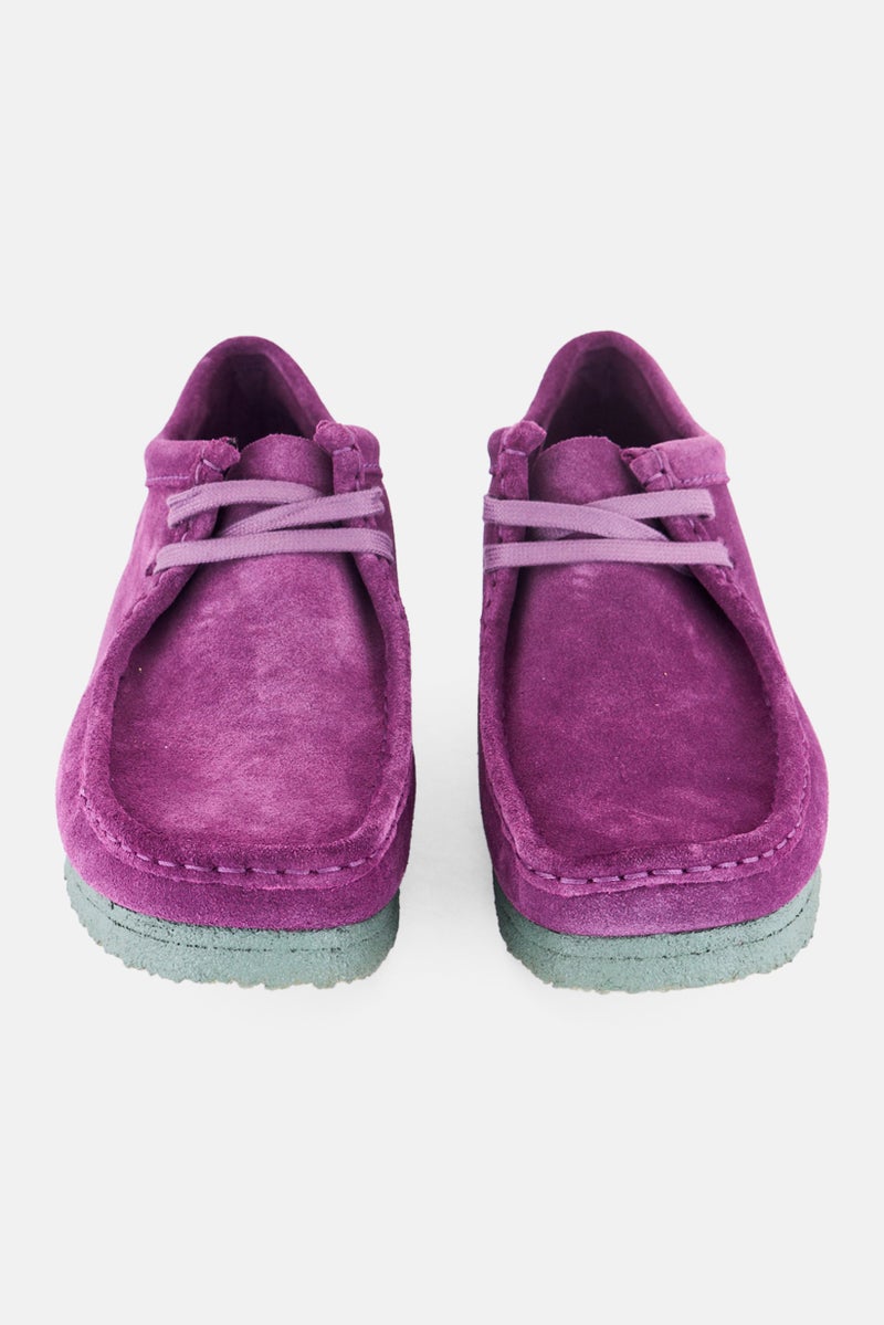 clarks Men Stranded Wallabee Lace Up Casual Shoes, Purple - Image 4