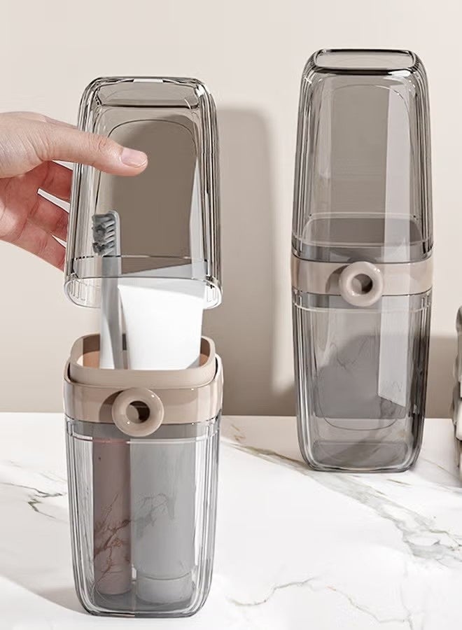 1 pcs Travel Toothbrush Case,2 in 1 Portable Travel Toothbrush Holder with Cup - Image 5