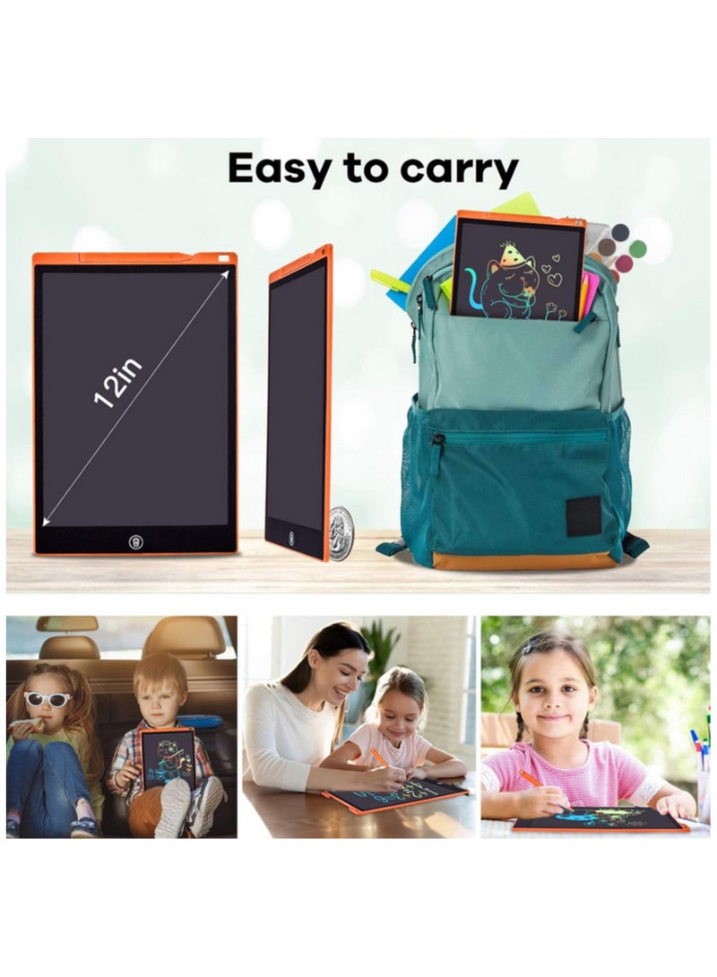 12 Inch LCD Writing Tablet for Kids, Colorful Drawing Board for Children, Erasable and Reusable Electronic Drawing Board, LCD Drawing Tablet for Toddlers - Image 2