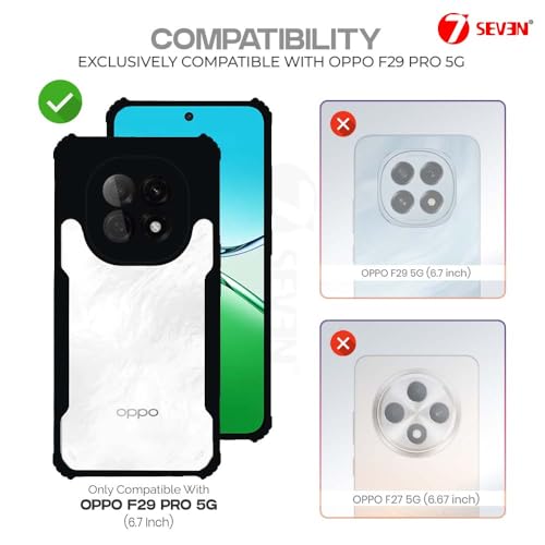 7-Seven 7SEVEN® Ipacky Back Cover for Oppo F29 Pro 5G Mobile Back Case Shock Proof Design Camera Edges Protection Crystal Clear Phone Case Precise Cutouts Matte Black Soft Bumper Phone Cover - Image 2
