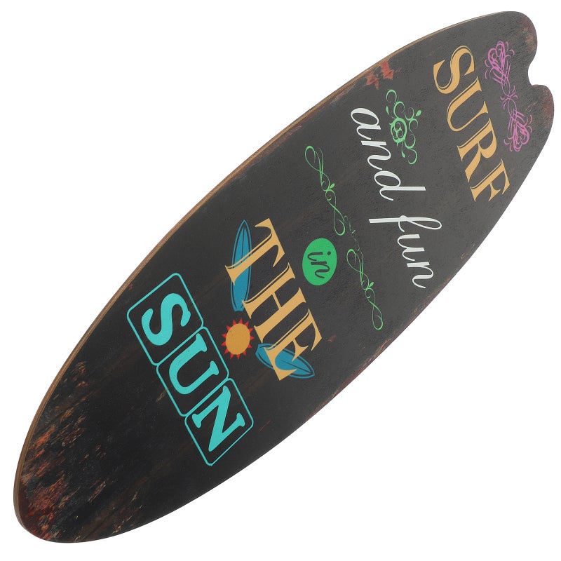 2pcs Unique Surfboard Shaped Sign Beach Party Themed Pendant Wall Hanging Vintage Decor - Image 5