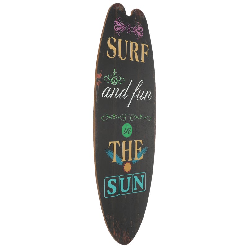 2pcs Unique Surfboard Shaped Sign Beach Party Themed Pendant Wall Hanging Vintage Decor - Image 3