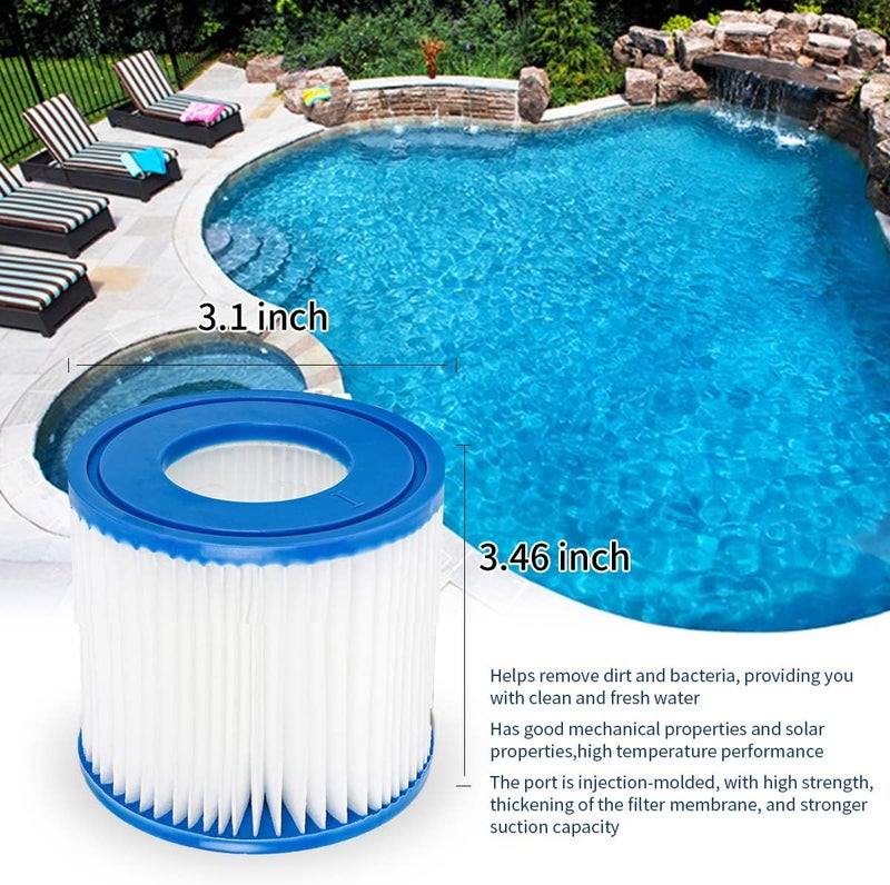 YanBan Swimming Pool Filter Cartridge Compatible with Best-Way 58381 Filter Pump, Pack of 2 Replacement Filters Compatible with Flowclear - Image 3