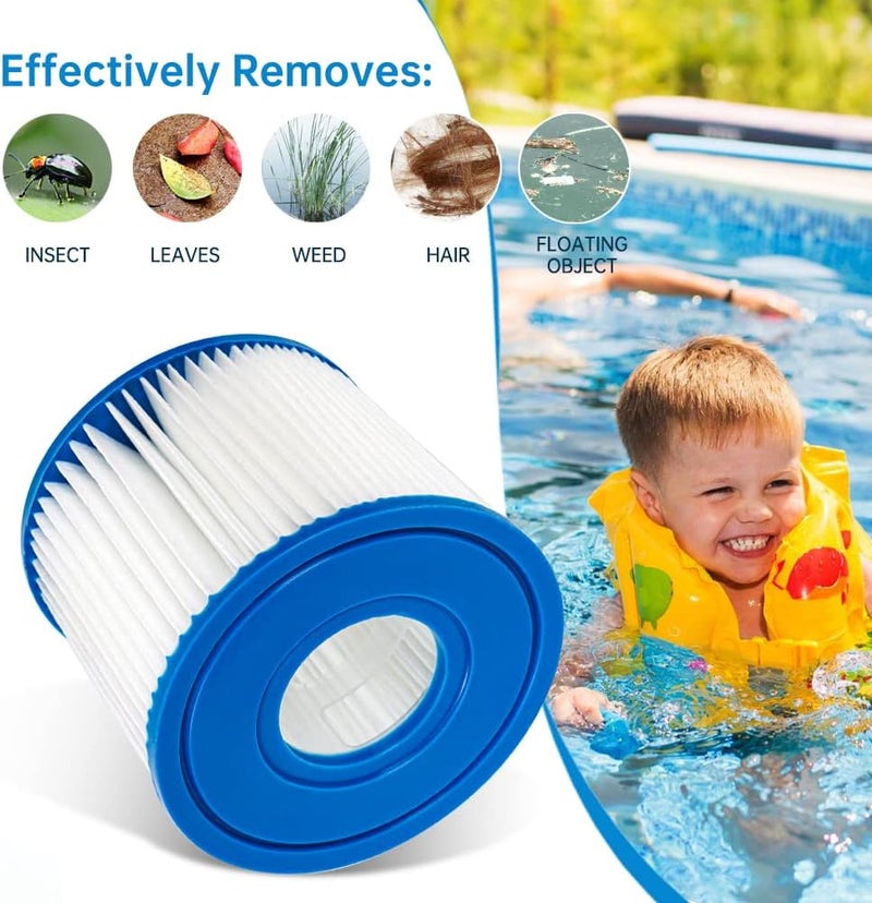 YanBan Swimming Pool Filter Cartridge Compatible with Best-Way 58381 Filter Pump, Pack of 2 Replacement Filters Compatible with Flowclear - Image 4
