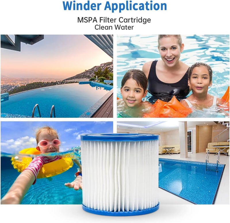 YanBan Swimming Pool Filter Cartridge Compatible with Best-Way 58381 Filter Pump, Pack of 2 Replacement Filters Compatible with Flowclear - Image 5