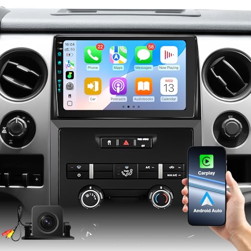 Vosynok 9 Inch Car Radio Stereo Upgrade Android 13 for F150 2009-2012 with CarPlay Android Auto 1080P Backup Camera/BT5.4 ((4Ram 64 ROM) 9inch) - Image 1