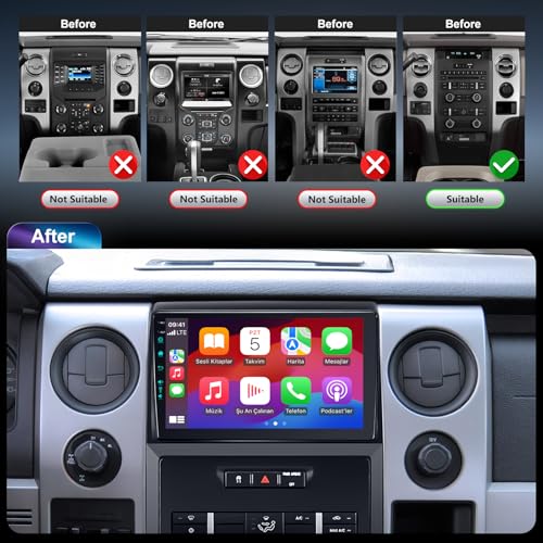 Vosynok 9 Inch Car Radio Stereo Upgrade Android 13 for F150 2009-2012 with CarPlay Android Auto 1080P Backup Camera/BT5.4 ((4Ram 64 ROM) 9inch) - Image 4