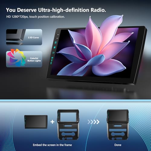 Vosynok 9 Inch Car Radio Stereo Upgrade Android 13 for F150 2009-2012 with CarPlay Android Auto 1080P Backup Camera/BT5.4 ((4Ram 64 ROM) 9inch) - Image 5