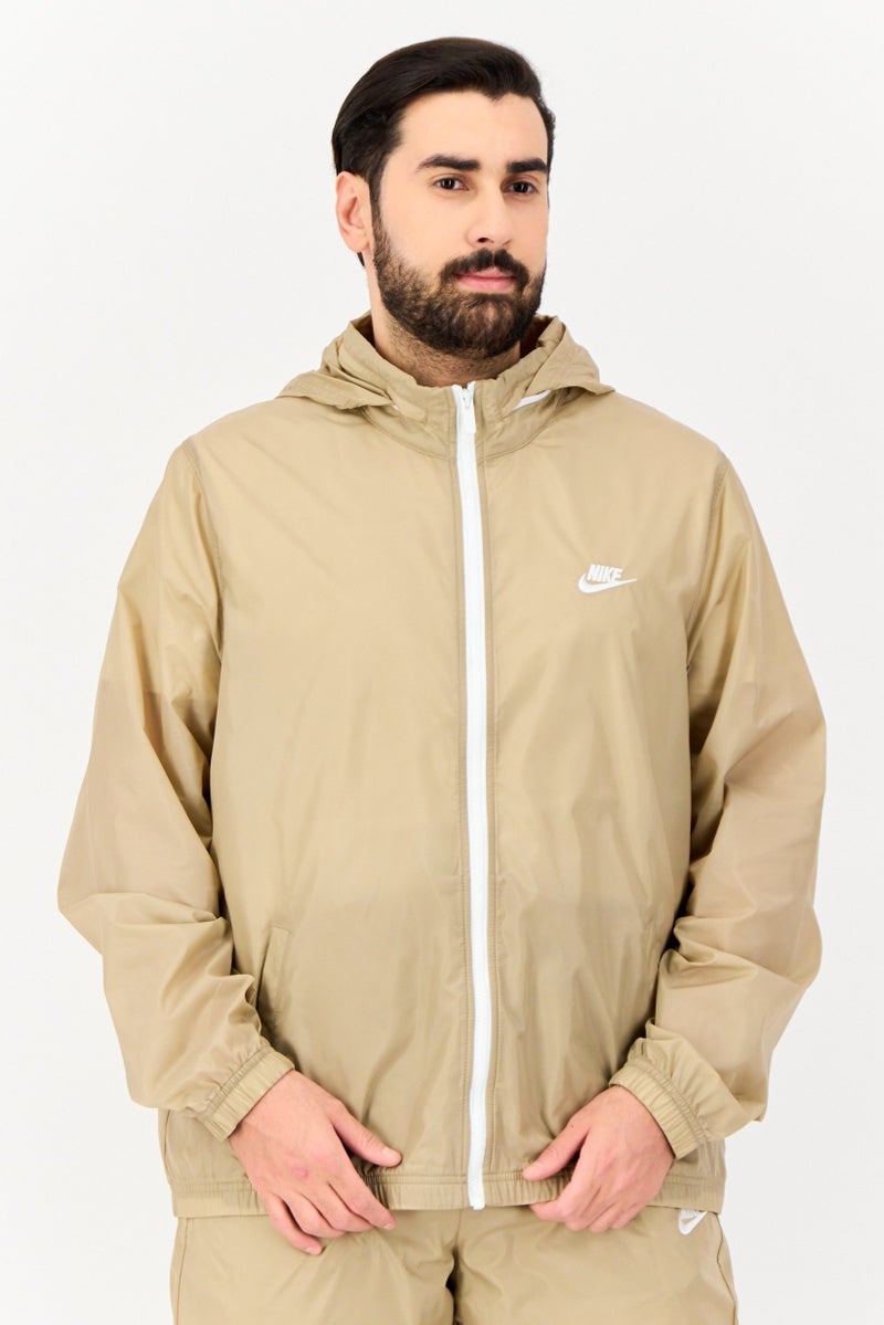 Nike Men 2 Piece Sportswear Fit Outdoor Tracksuit, Khaki - Image 4