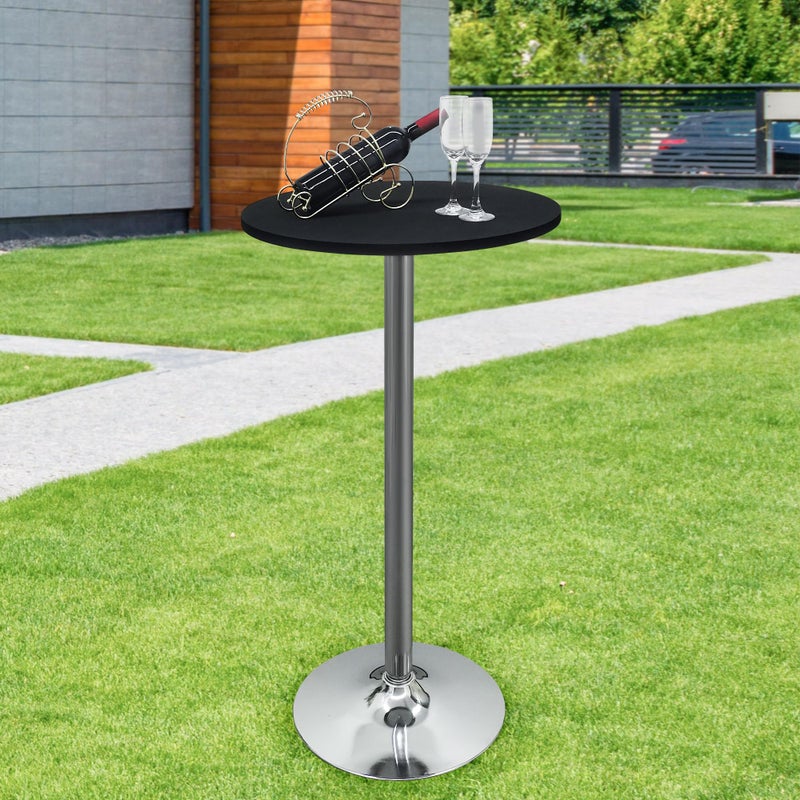 Nacuci Small Round Fitted Table Cover Cocktail Table Topper Cap Elastic Tablecloth Stretch Spandex Table Cloth for Bar Pub Party Black 24 Inch - Image 2