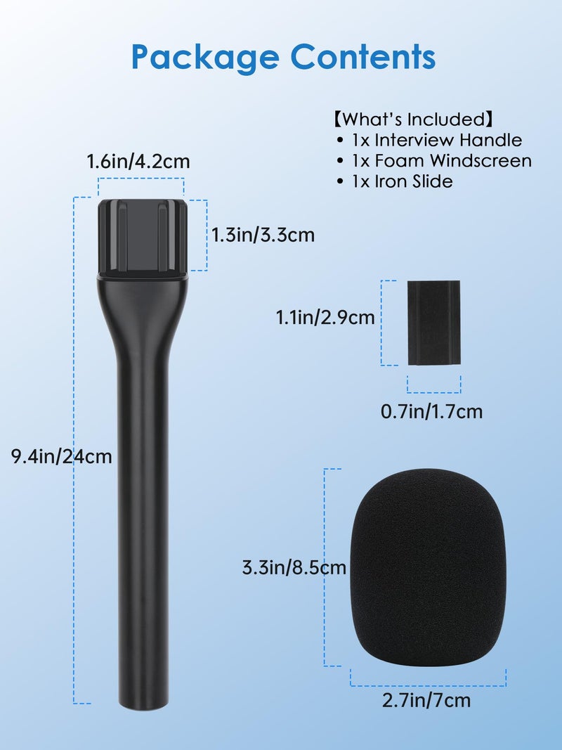 YOUSHARES Handheld Interview Microphone Holder for Hollyland Lark M2 - Iron Magnetic Slide Rail fits Hollyland Lark A1/MAX/150 & Rode/DJI Magnetic Lavalier Wireless Mics - Image 5