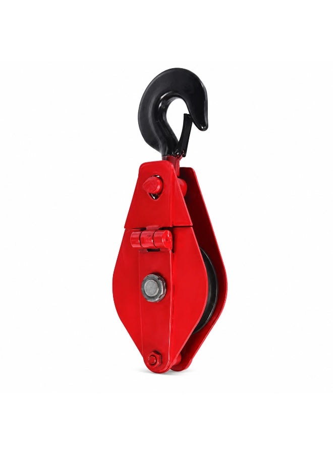 3 Ton Rope Pulley Block with Safety Hook – Heavy Duty Steel Lifting Pulley - Image 3