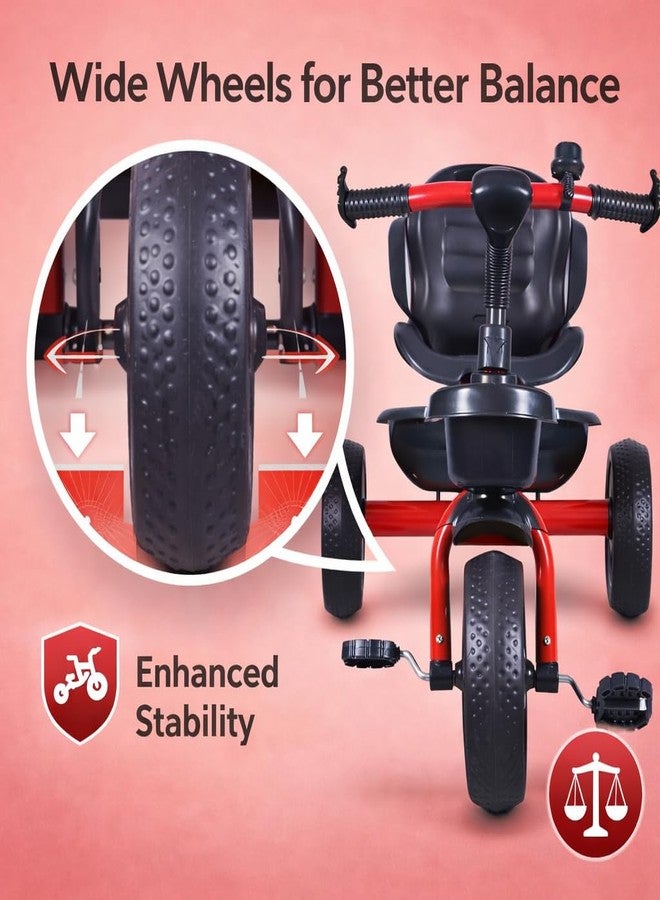 Maanit Tricycle for Kids with Dual Storage Basket & Bell | Stylish Comfort Tricycle for Boys & Girls Age 2-5 Years | Durable Pedal Trike for Toddlers - Image 4