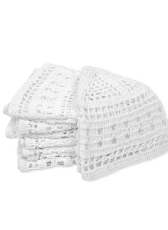 AL Shamokh White Casual Shawl Cap 6 Pieces  - Image 1