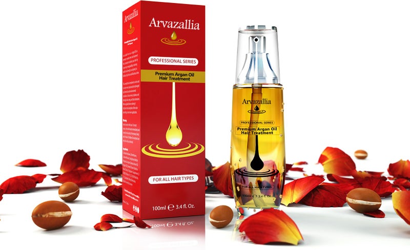 Arvazallia Argan Oil for Hair Treatment Leave in Treatment & Conditioner - Image 2