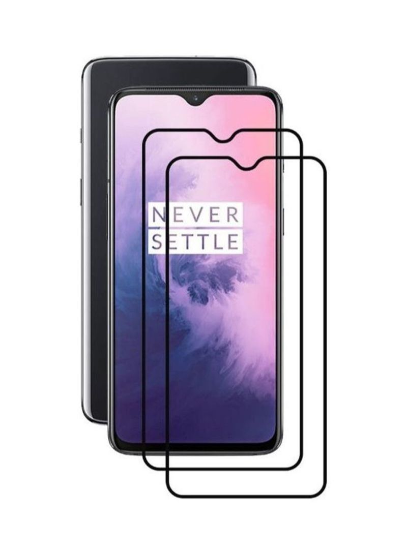 BORTONY 2-Piece 3D Tempered Glass Screen Protector for OnePlus 7 Clear - Image 1