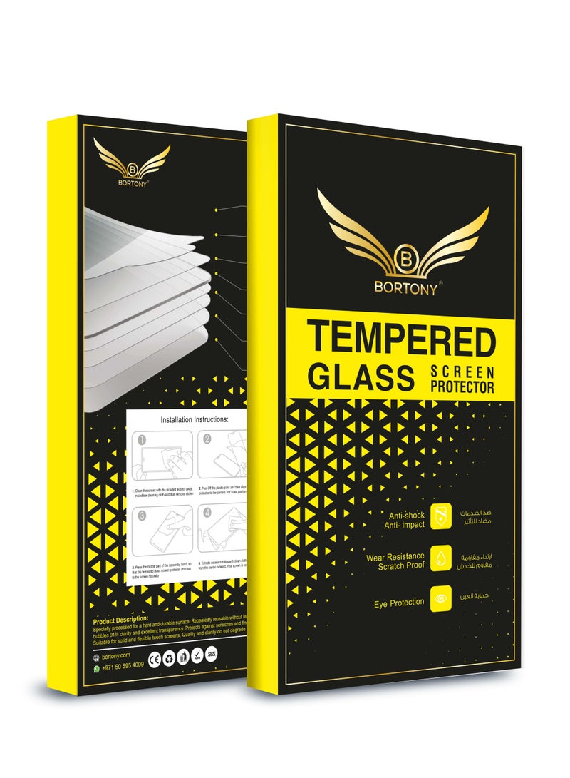 BORTONY 2-Piece 3D Tempered Glass Screen Protector for OnePlus 7 Clear - Image 2