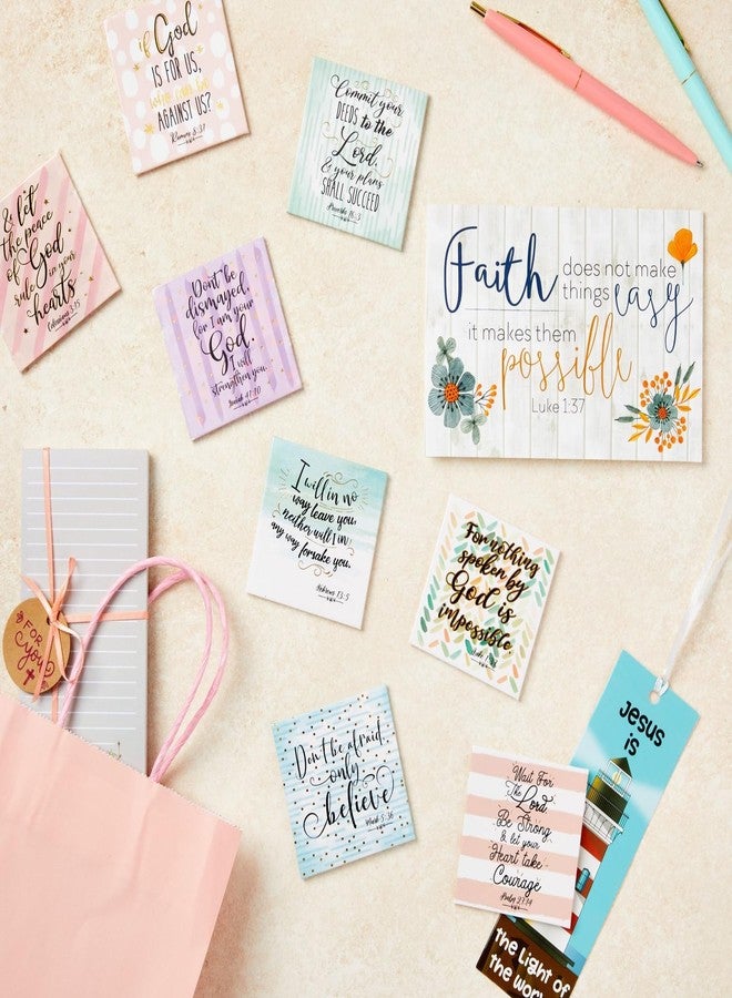 يوفال مجموعة مغناطيسات جوفال الملهمة من الكتاب المقدس لتزيين مطبخ الليمون - 8 قطع، مربعة الشكل 2.5 بوصة، معدنية، زرقاء وخضراء - مغناطيسات ثلاجة تحمل اقتباسات إيمانية - Image 3