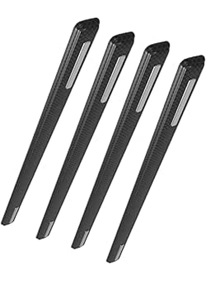 4 Pcs Car Door Bumper Sticker Rubber Collision Strip Edge Guard Scratch Prevention Easy Installation Vehicle Protection Black - Image 1