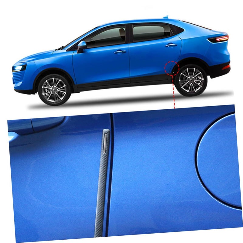 4 Pcs Car Door Bumper Sticker Rubber Collision Strip Edge Guard Scratch Prevention Easy Installation Vehicle Protection Black - Image 3