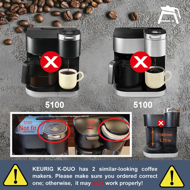 CUPALL Replacement for KEURIG K-DUO Essentials 12 Cups Glass Coffee Carafe (not Fit K-Duo Model) - Image 3