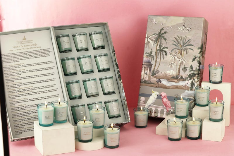PROSPERRO LUMO by Parkash Candles Noor Luxury Scented Candle Gift Set – Soy Wax Jar Candles with Floral & Earthy Fragrances | Premium Wellness Collection (12) - Image 1