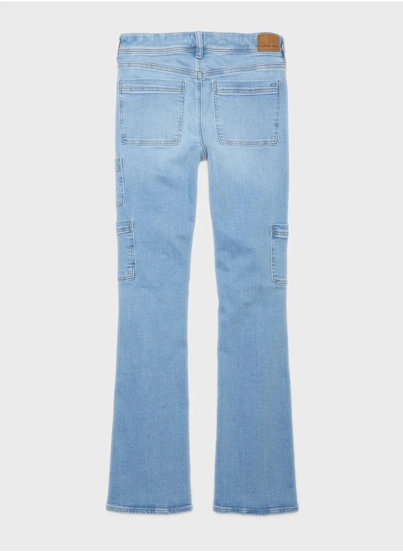 امريكان ايجل High Waist Straight Fit  Flared Jeans