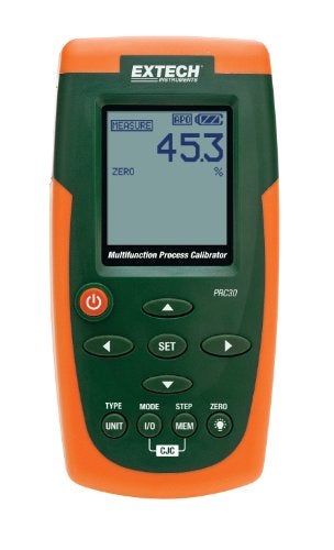 Extech PRC30 - Multifunction Process Calibrator - Sources & Measures mA, mV, V, and Thermocouples (J, K, T, E, C, R, S, N) - 24 V Loop Power, 5 Presets, Backlit LCD, Comes with Leads, Universal AC Adapter & Hard Case - Image 5