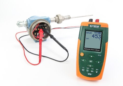 Extech PRC30 - Multifunction Process Calibrator - Sources & Measures mA, mV, V, and Thermocouples (J, K, T, E, C, R, S, N) - 24 V Loop Power, 5 Presets, Backlit LCD, Comes with Leads, Universal AC Adapter & Hard Case - Image 4