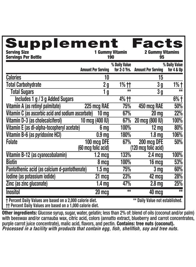 L'il Critters L’il Critters Paw Patrol Gummy Vites Daily Gummy Multivitamin for Kids, Vitamin C, D3 for Immune Support Cherry, Orange and Blueberry Flavors, 190 Gummies - Image 2
