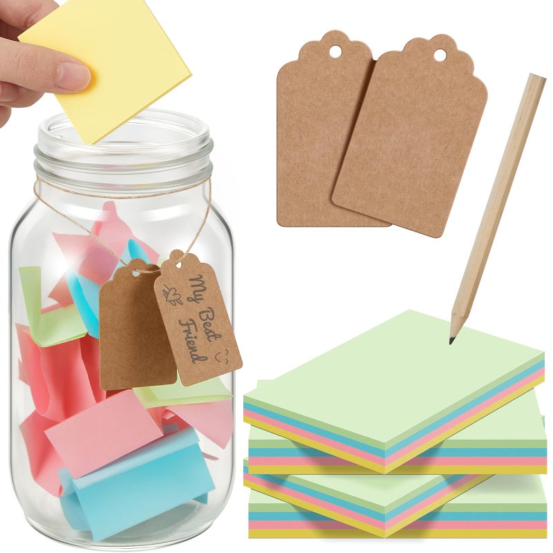 Hestya جرّة الذكريات من هيستيا 365 يومًا من السعادة مجموعة جرّة الذكريات الزجاجية سنة من السعادة والإيجابية اليومية ذكريات مبهجة تذكار اليقظة هدية مدروسة للنساء الزوجات الأصدقاء عيد الميلاد