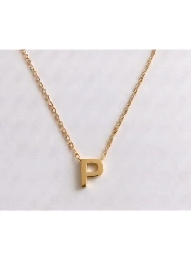 Initial P Pendant Necklace