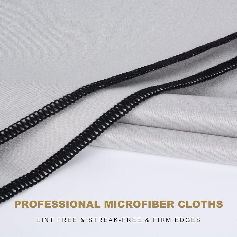 Sinland Microfiber Glass Polishing Cloths Large Size Thick Lintless Drying Towels for Wine Glasses Stemware Dishes Stainless Appliances 20 Inch X 25 Inch Pack of 4 Grey - Image 3