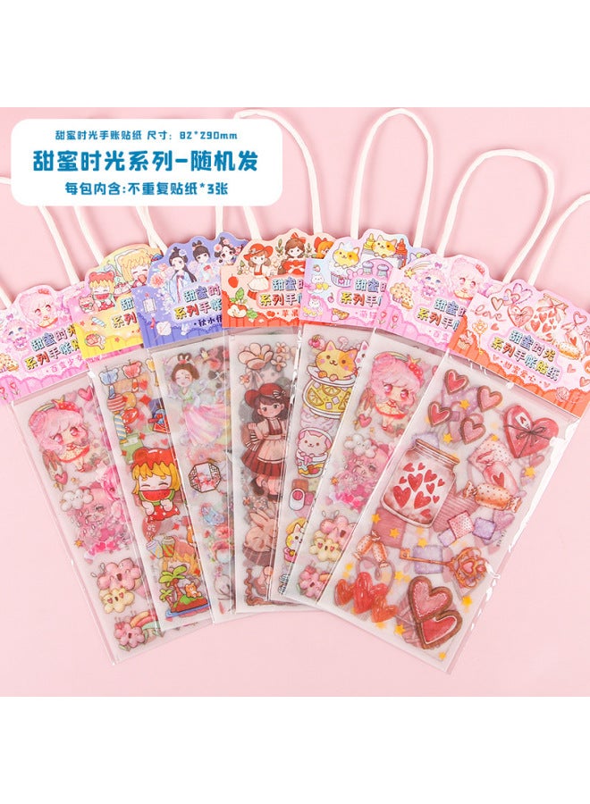 HELPS Creative Style Girl's Heart Hand Account Stickers Pet Waterproof Hand Account Stickers Decorative Pattern Stickers Cute Children's Gifts - Image 1