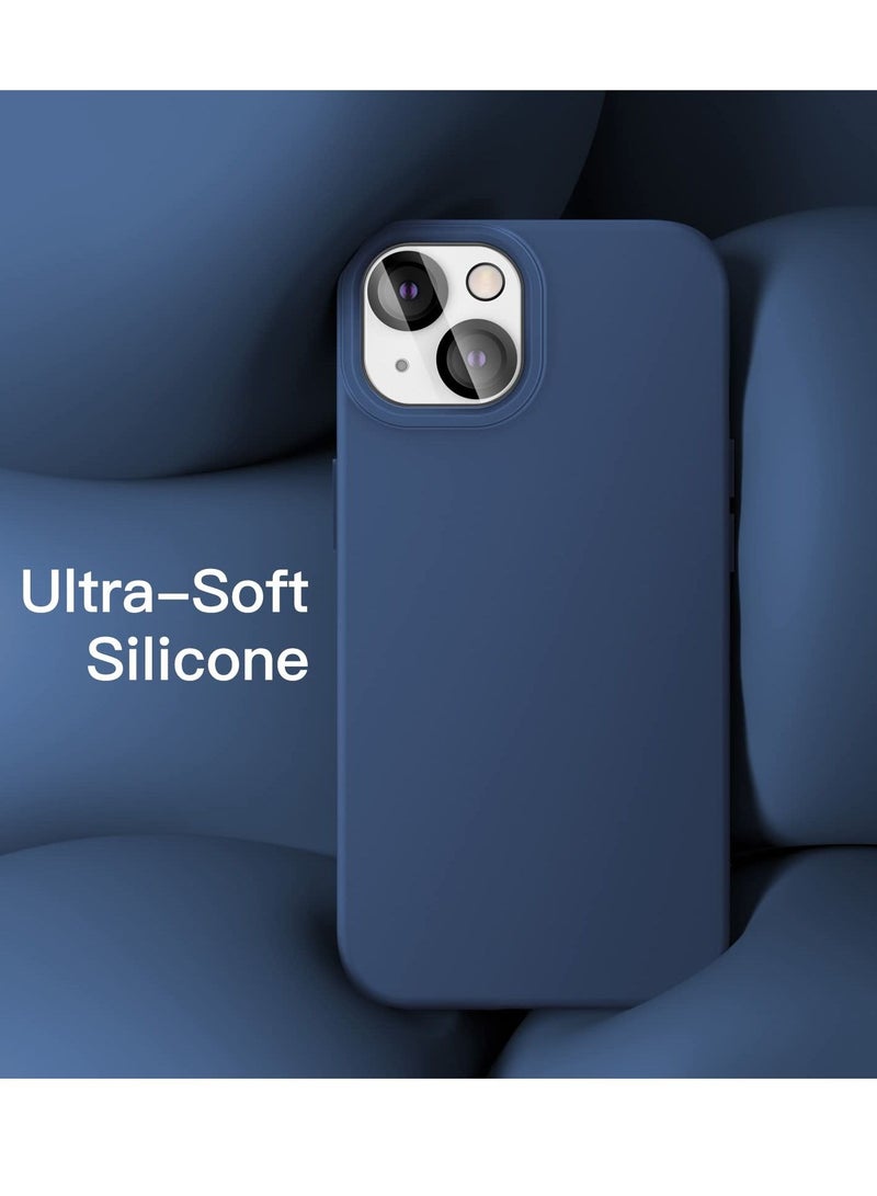 BORTONY iPhone 14 Plus Cover with 2-Pack Screen Protector and 2-Pack Camera Lens Protector Liquid Silicone Shockproof Drop Protection Case 6.7 inch - Image 5