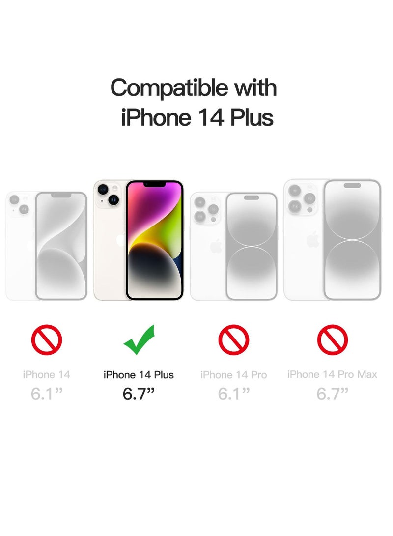 BORTONY iPhone 14 Plus Cover with 2-Pack Screen Protector and 2-Pack Camera Lens Protector Liquid Silicone Shockproof Drop Protection Case 6.7 inch - Image 2