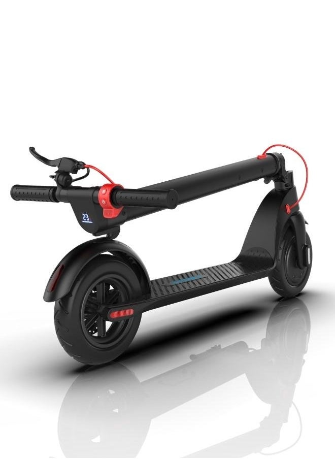 Crony X7 Foldable Electric Scooter for Adults, 350W Brushless Motor, 25–38KM/H Speed, 8.5 inch Tires,36V/6.4AH Detachable Battery, 12–25KM Range, Portable Lightweight E-Scooter with LCD Display, Rear Disc Brake, Aluminum Frame, Urban Commuter Smart Ride, App-Connected, LED Headlight, High-Speed, Battery-Powered, Last-Mile Compact Mobility Scooter,Black  - Image 4