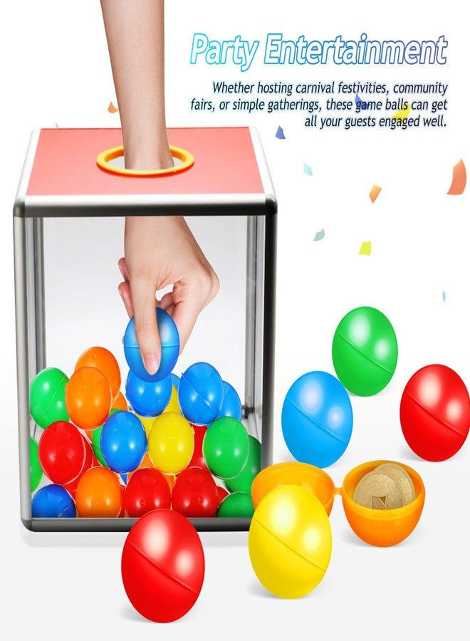 Vaguelly 50Pcs Lottery Bingo Ball Colored Raffle Balls 1.57 Inch Mini Plastic Hollow Drawing Lottery Game Easy Open Party Game Supplies - Image 2