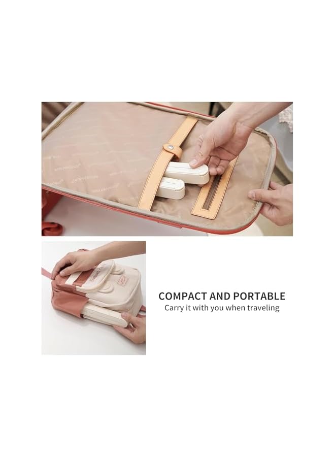 The Bros Over The Door Hooks Hanger, Over The Door Hanger with Retractable Rod, Foldable Over The Door Drying Rack for Laundry Bathroom Bedroom Travel Hangers (Milky White, 1 Pack) - Image 5