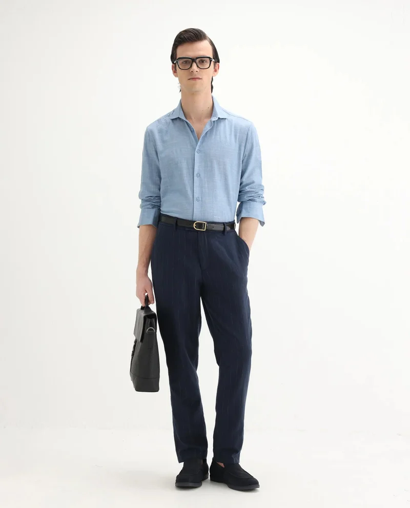 Rare Rabbit Men's Regular Fit Plain Shirt