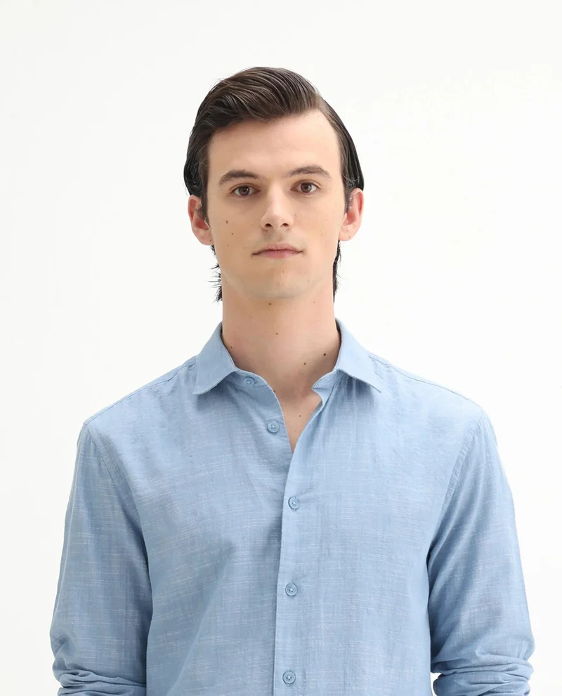 Rare Rabbit Men's Regular Fit Plain Shirt