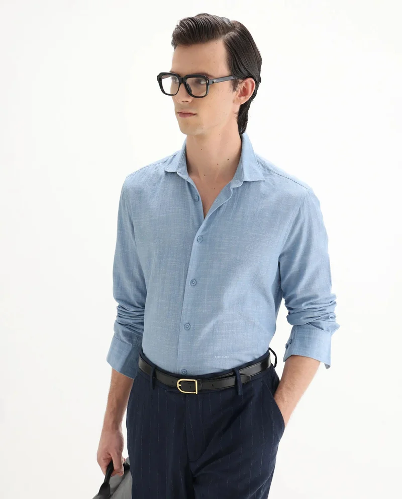 Rare Rabbit Men's Regular Fit Plain Shirt