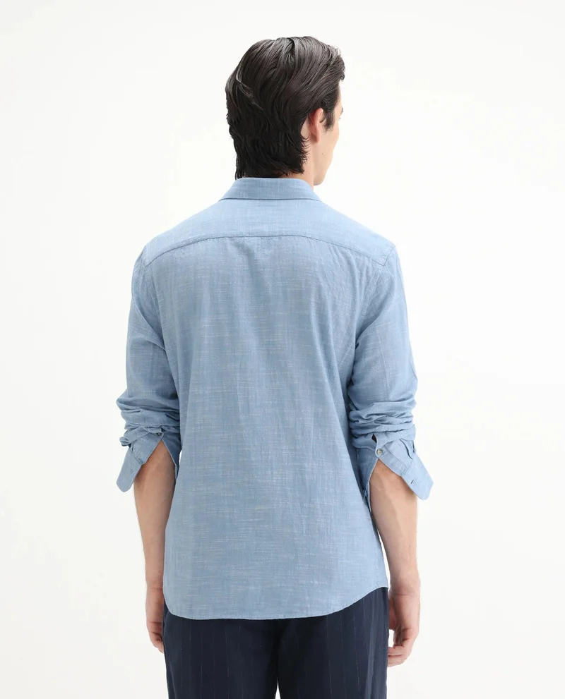 Rare Rabbit Men's Regular Fit Plain Shirt